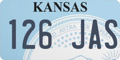 KS license plate 126JAS