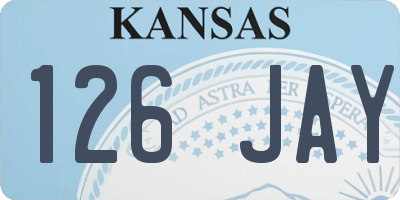 KS license plate 126JAY