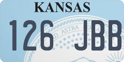 KS license plate 126JBB