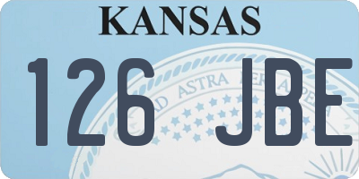 KS license plate 126JBE