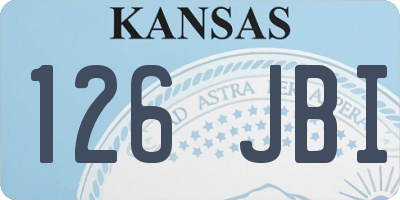 KS license plate 126JBI