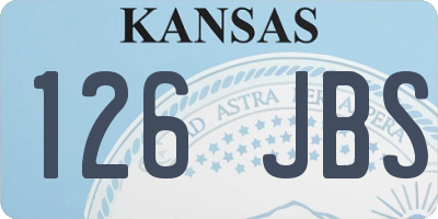 KS license plate 126JBS