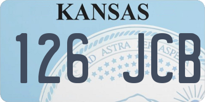 KS license plate 126JCB