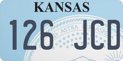 KS license plate 126JCD