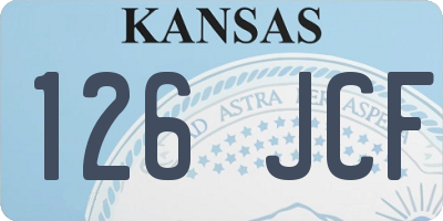 KS license plate 126JCF