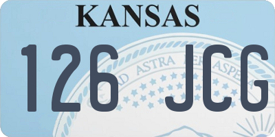 KS license plate 126JCG