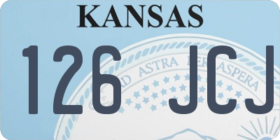 KS license plate 126JCJ