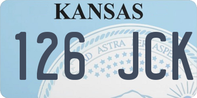 KS license plate 126JCK