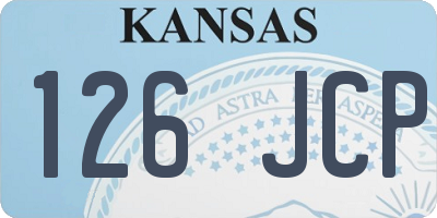 KS license plate 126JCP