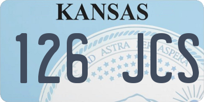 KS license plate 126JCS