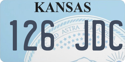 KS license plate 126JDC