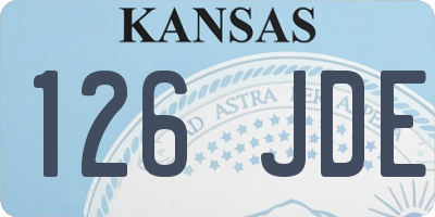 KS license plate 126JDE
