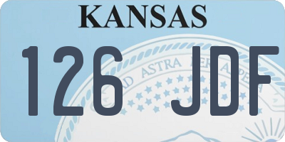 KS license plate 126JDF