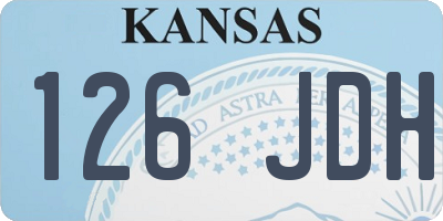 KS license plate 126JDH