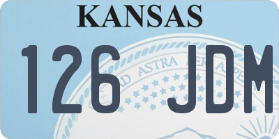 KS license plate 126JDM