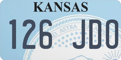 KS license plate 126JDO