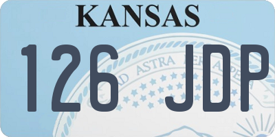 KS license plate 126JDP