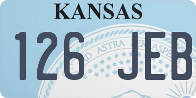 KS license plate 126JEB