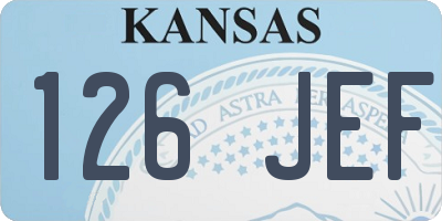 KS license plate 126JEF