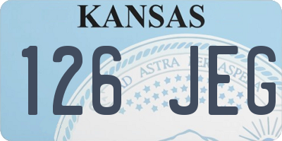 KS license plate 126JEG