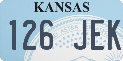 KS license plate 126JEK