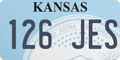 KS license plate 126JES
