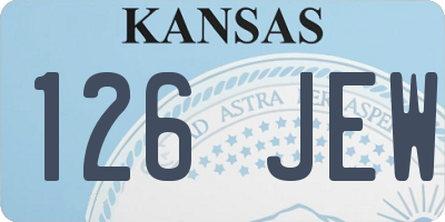 KS license plate 126JEW