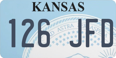 KS license plate 126JFD