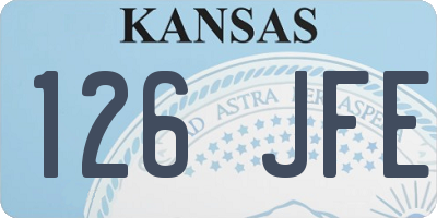 KS license plate 126JFE