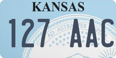 KS license plate 127AAC