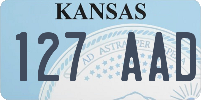 KS license plate 127AAD