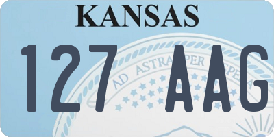 KS license plate 127AAG