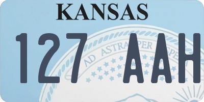 KS license plate 127AAH