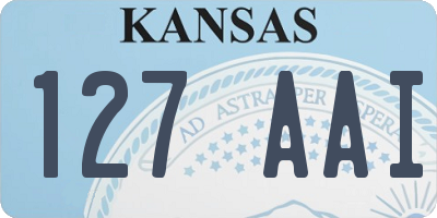 KS license plate 127AAI