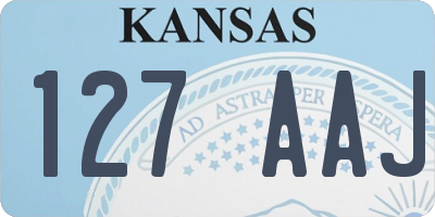 KS license plate 127AAJ