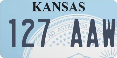 KS license plate 127AAW