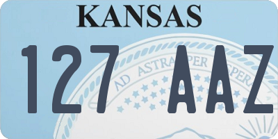 KS license plate 127AAZ