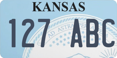 KS license plate 127ABC