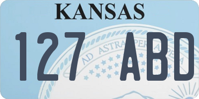 KS license plate 127ABD