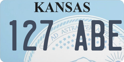 KS license plate 127ABE