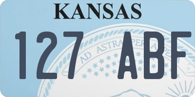 KS license plate 127ABF