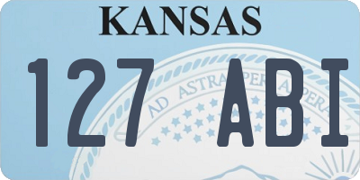 KS license plate 127ABI