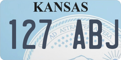 KS license plate 127ABJ