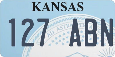 KS license plate 127ABN