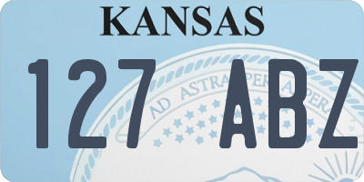 KS license plate 127ABZ