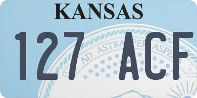 KS license plate 127ACF