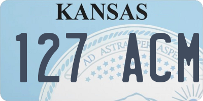 KS license plate 127ACM