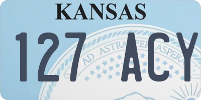 KS license plate 127ACY