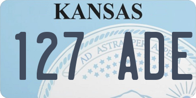 KS license plate 127ADE