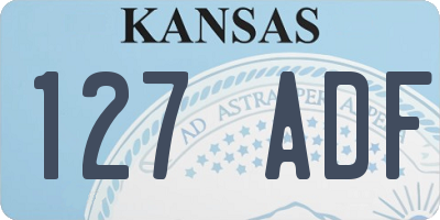 KS license plate 127ADF